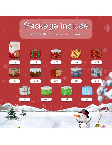 Bloques Magnéticos 100PCS QCCX Juguetes Educativos 3 a 10 Años