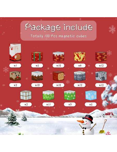 Bloques Magnéticos 100PCS QCCX Juguetes Educativos 3 a 10 Años