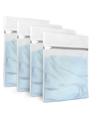 3 Bolsas de Lavandería de Malla Fina Muchfun 30x40 cm Duraderas