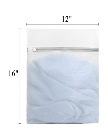 3 Bolsas de Lavandería de Malla Fina Muchfun 30x40 cm Duraderas