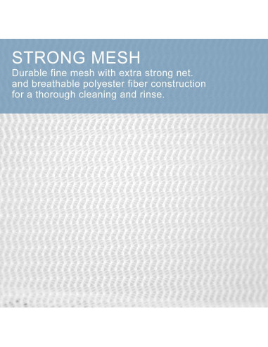 3 Bolsas de Lavandería de Malla Fina Muchfun 30x40 cm Duraderas