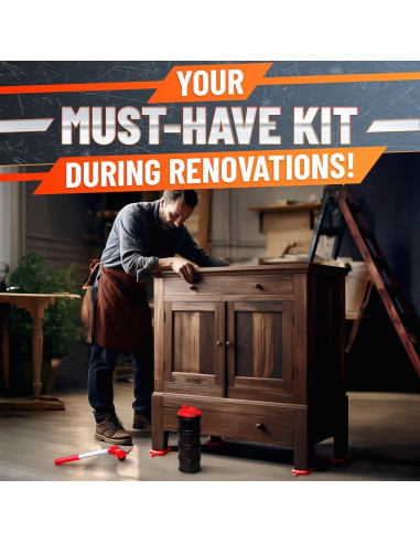 Elevador de Muebles Pesados Lagarto ROJO - Carga 299 Kg