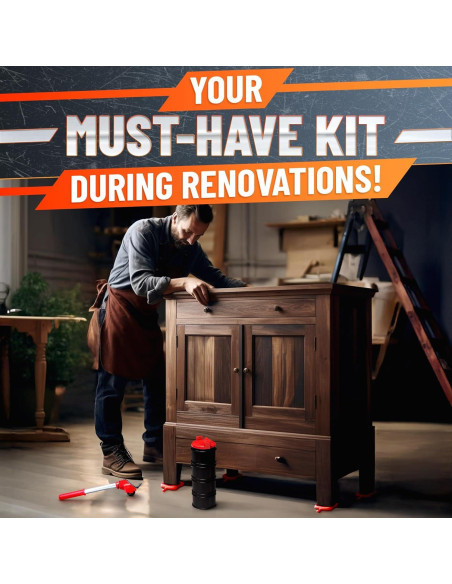 Elevador de Muebles Pesados Lagarto ROJO - Carga 299 Kg