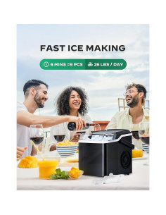 Máquina de Hielo Silonn SLIM25B - 9 Cubos en 6 Minutos 2