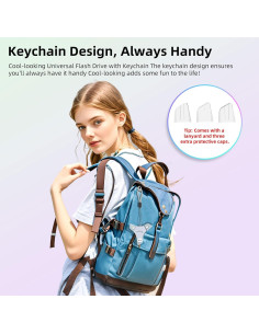 Unidad Flash USB 3.0 Techkey 128GB MFi para iPhone/Android 2