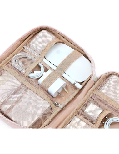 Estuche Organizador de Cables NISHEL Rosa 26.7x19.1 cm