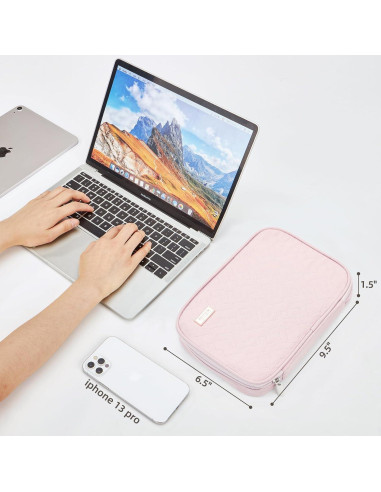 Estuche Organizador de Cables NISHEL Rosa 26.7x19.1 cm