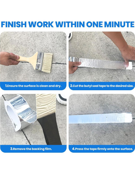 Cinta Butílica Impermeable ADHES 5cm x 5m para Reparaciones