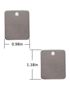 Etiquetas de Acero Inoxidable StayMax Rectangulares 25 Piezas 2