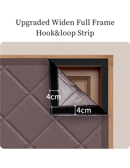 Cortina de Puerta Térmica Aislante JUJIBL 99x211 cm Marrón
