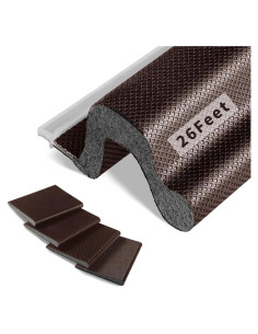 Burlete de Puerta 8m Fingwerk Marrón Aislamiento Espuma V