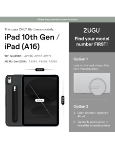Funda ZUGU para iPad 10.9" 11/10 Gen Soporte Magnético 2