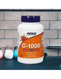 Vitamina C-1000 NOW Foods - 100 Cápsulas Veganas 2