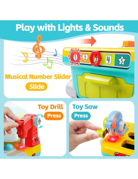 Banco de Trabajo Musical iPlay, iLearn para Niños 1-3 Años