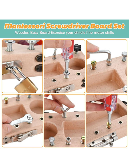 Juguetes Montessori Wooderma Set de Destornillador 3-5 Años