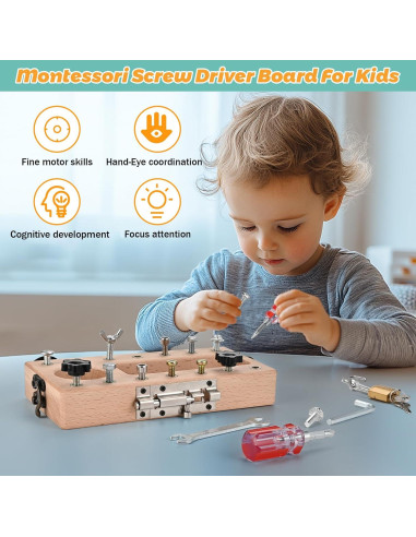 Juguetes Montessori Wooderma Set de Destornillador 3-5 Años