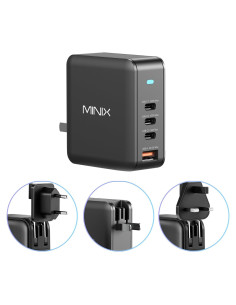 Cargador USB-C MINIX 165W 4 Puertos PD 3.1 Rápido