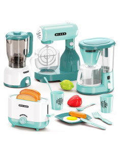 Juego de Cocina para Niños BRIGPICIOUS - Licuadora, Tostadora, Batidora