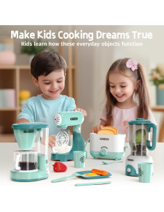 Juego de Cocina para Niños BRIGPICIOUS - Licuadora, Tostadora, Batidora 2