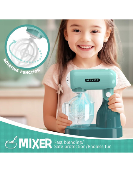 Juego de Cocina para Niños BRIGPICIOUS - Licuadora, Tostadora, Batidora