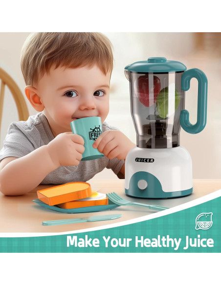 Juego de Cocina para Niños BRIGPICIOUS - Licuadora, Tostadora, Batidora