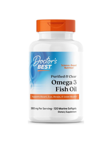 Aceite de Pescado Omega 3 Purificado Doctor's Best 120 Gelatinas
