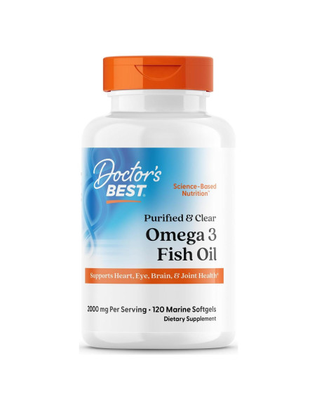 Aceite de Pescado Omega 3 Purificado Doctor's Best 120 Gelatinas