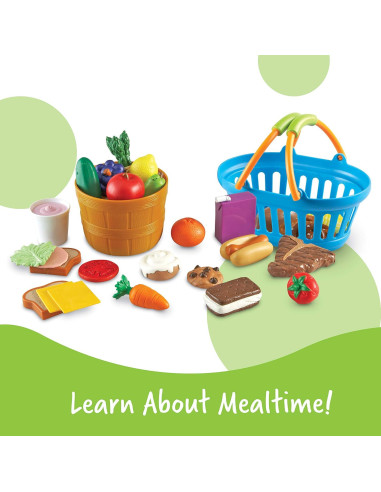 Juego de Mercado Deluxe Learning Resources - 32 Piezas, Comida de Imaginación para Niños 18+ Meses