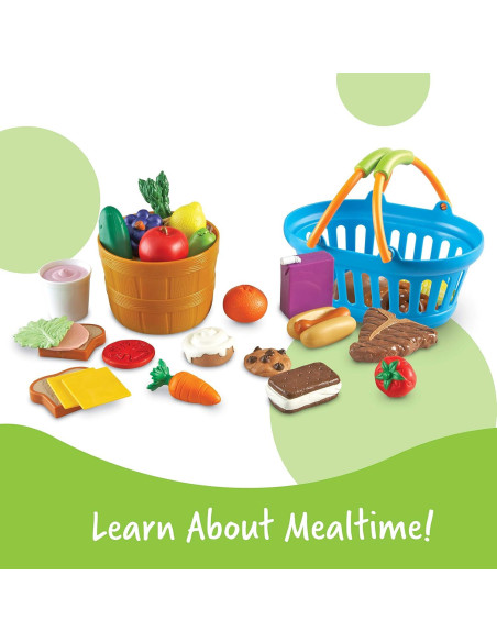 Juego de Mercado Deluxe Learning Resources - 32 Piezas, Comida de Imaginación para Niños 18+ Meses