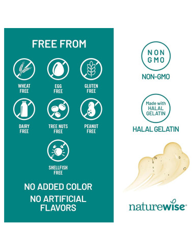 NatureWise Omega 3 Suplemento 1000mg + Vitamina E - 60 Cápsulas