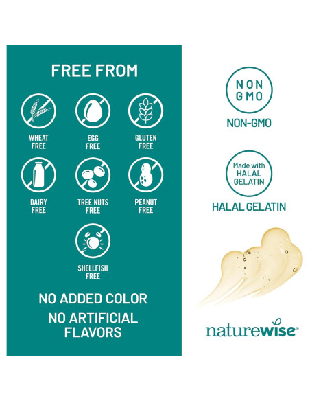 NatureWise Omega 3 Suplemento 1000mg + Vitamina E - 60 Cápsulas