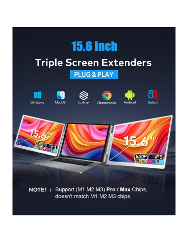 Extensor de Pantalla FHD 15.6" SHENZHEN para Laptop 12-18.5"