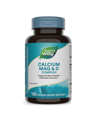 Complejo de Calcio, Magnesio y Vitamina D Nature's Way 100 Cápsulas
