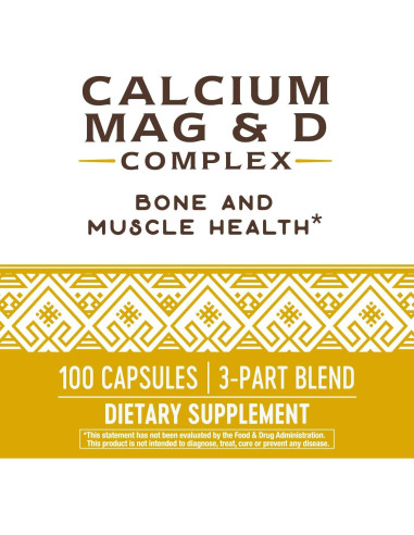 Complejo de Calcio, Magnesio y Vitamina D Nature's Way 100 Cápsulas