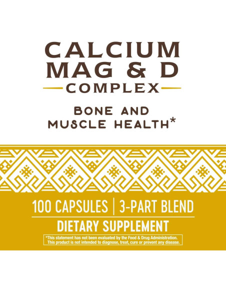 Complejo de Calcio, Magnesio y Vitamina D Nature's Way 100 Cápsulas