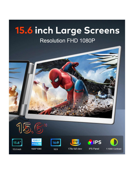 Extensor de Pantalla FHD 15.6" SHENZHEN para Laptop 12-18.5"