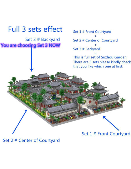 Conjunto Micro Bloques Jardín Suzhou Kadablk 3988 PCS
