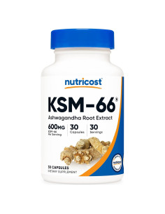 Nutricost Ashwagandha KSM-66 600mg 30 Cápsulas Veganas
