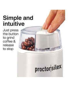 Molinillo de Café Eléctrico Proctor Silex 12 Tazas Blanco 2