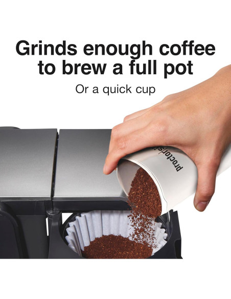 Molinillo de Café Eléctrico Proctor Silex 12 Tazas Blanco