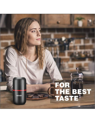 Molinillo de Café Eléctrico Wirsh D150B 120g Acero Inoxidable