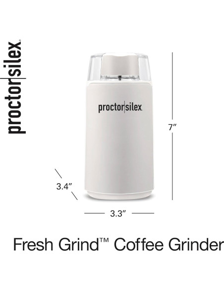 Molinillo de Café Eléctrico Proctor Silex 12 Tazas Blanco