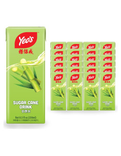 Bebida de caña de azúcar Yeo's - Paquete de 24 cartones 250 ml