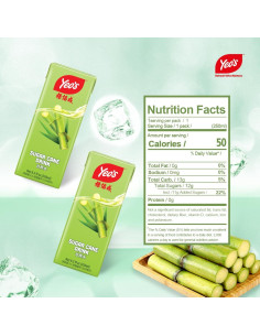 Bebida de caña de azúcar Yeo's - Paquete de 24 cartones 250 ml 2