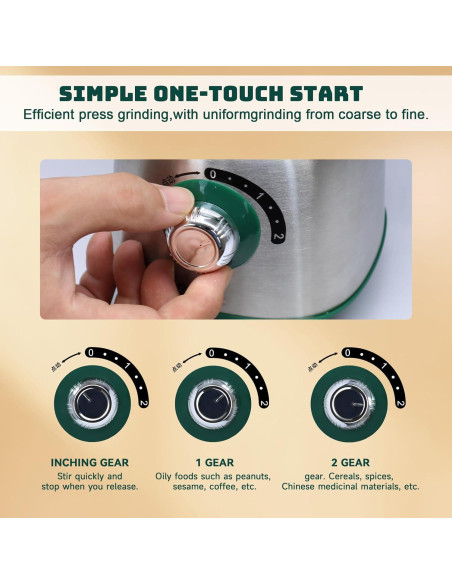 Molinillo de Especias Eléctrico FAOFER 500W 600ML Verde