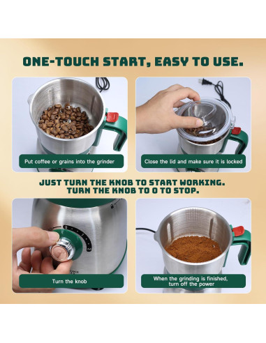 Molinillo de Especias Eléctrico FAOFER 500W 600ML Verde