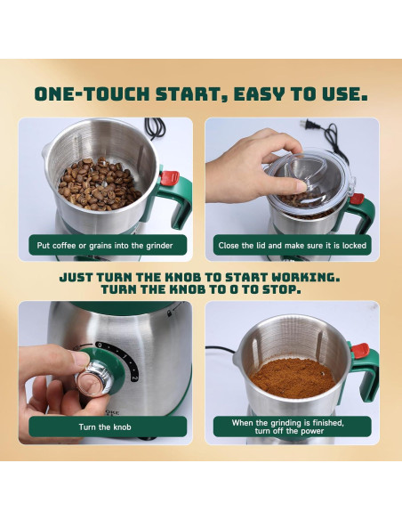 Molinillo de Especias Eléctrico FAOFER 500W 600ML Verde