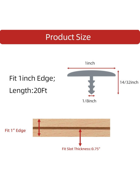 Moldura de goma T Aroilder 20 pies gris para estantes Moldura de goma T Aroilder 20 pies gris para estantes