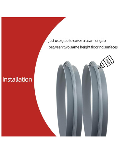 Moldura de goma T Aroilder 20 pies gris para estantes