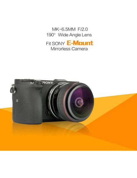 Lente Ojo de Pez MEKE 6.5mm f2.0 para Cámaras Sony